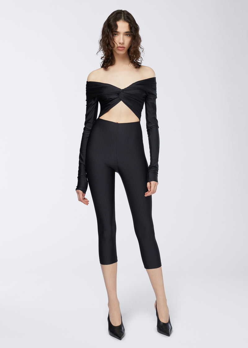 Kendall Off Shoulder Capri Jumpsuit