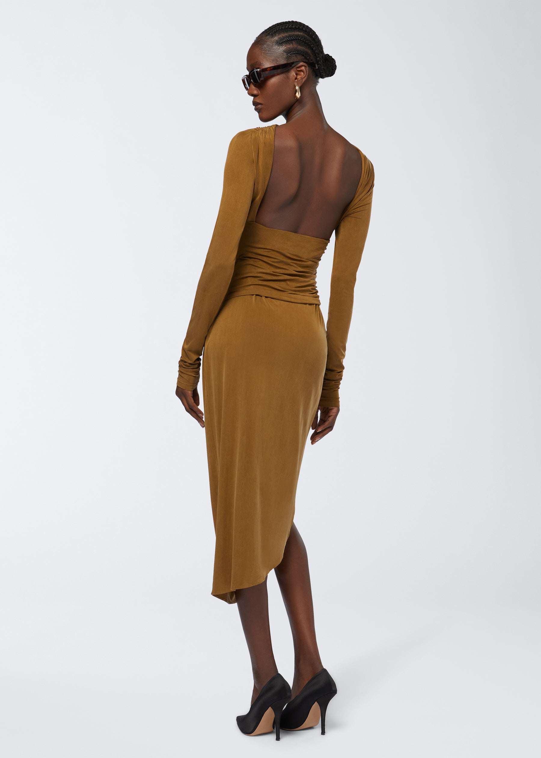 Vinicia Wrap Effect Midi Dress